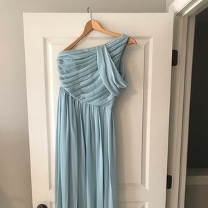 Mint One Shoulder Bridesmaid Dress
